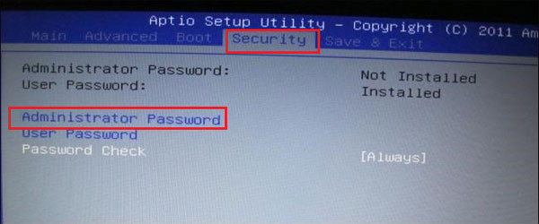 dell enter system password